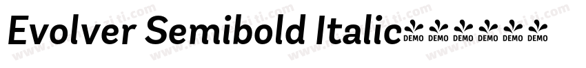 Evolver Semibold Italic字体转换